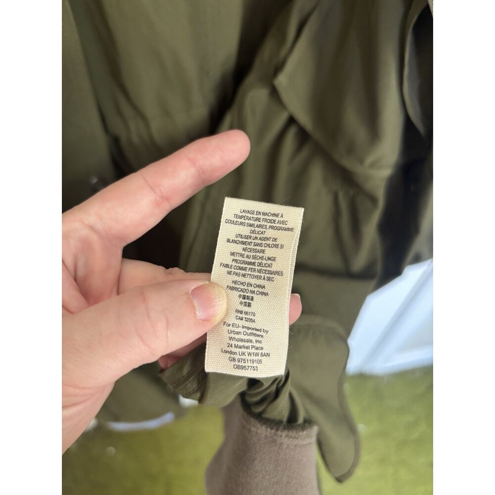 Free People Wind Swept Hooded Anorak Parka Utility Jacket Medium Windbreaker - Picture 9 of 9